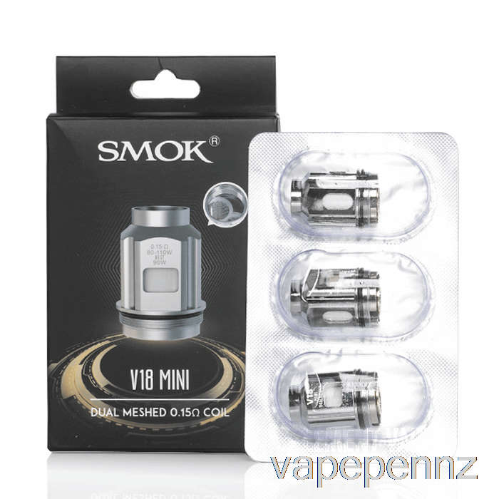SMOK TFV18 MINI Replacement Coils 0.15ohm Dual TFV18 Mini Mesh Coils VAPE NZ